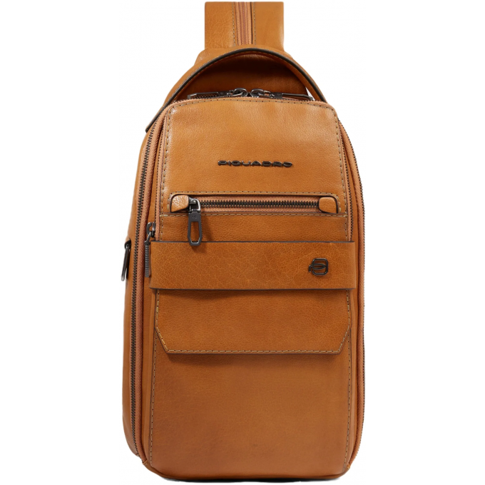 Рюкзак слинг мужской PIQUADRO SOLM песочный кожа CA7028S141/BE