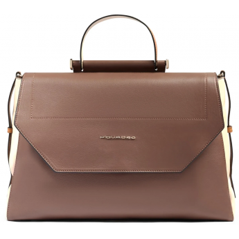 Сумка женская PIQUADRO CIRCLE BD6777W92/MBE коричневая/бежевая Сумка женская PIQUADRO CIRCLE BD6777W92/MBE коричневая/бежевая